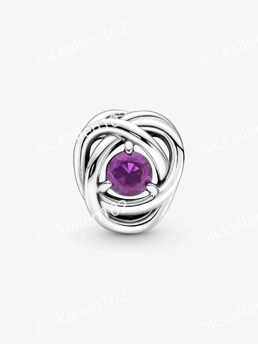 Pandora February Purple Eternity Circle Charm